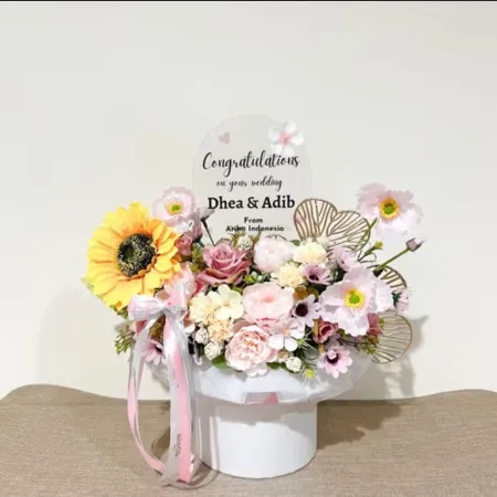 Bloom Box Akrilik Ucapan Wedding Banjar